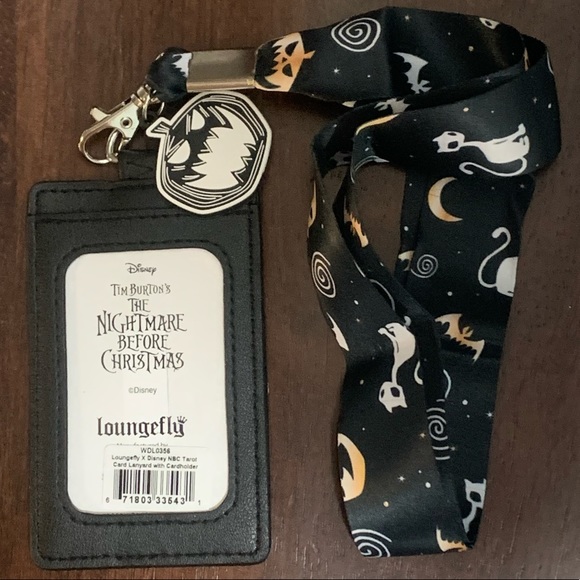 NIGHTMARE BEFORE CHRISTMAS Jack Pin Collector MINI BACKPACK & LOUNGEFLY LANYARD! - Picture 8 of 10